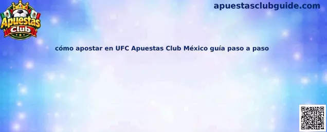 Guía visual para analizar apuestas de UFC en México